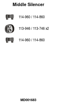 FA1 MD001683 Mittelschalldämpfer