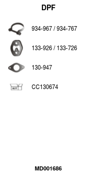 FA1 MD001686 Ruß-/Partikelfilter, Abgasanlage
