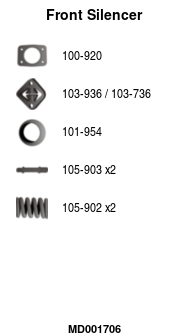 FA1 MD001706 Vorschalldämpfer