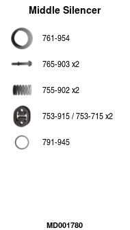 FA1 MD001780 Mittelschalldämpfer