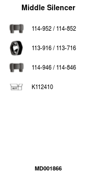 FA1 MD001866 Mittelschalldämpfer