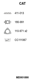 FA1 MD001890 Krümmerkatalysator