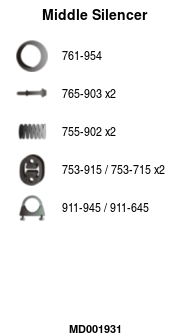 FA1 MD001931 Mittelschalldämpfer