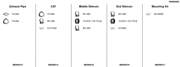 FA1 WN000280 Abgasanlage