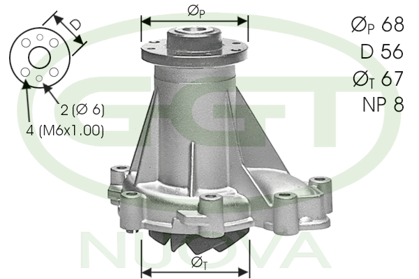 GGT PA10516 Pompa acqua