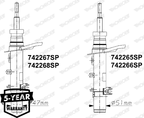 MONROE 742265SP Ammortizzatore-Ammortizzatore-Ricambi Euro