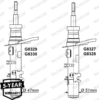 MONROE G8328 Ammortizzatore-Ammortizzatore-Ricambi Euro