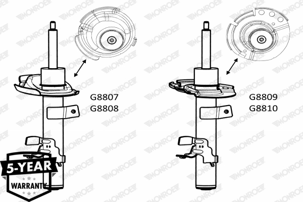 MONROE G8807 Ammortizzatore