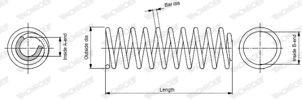 MONROE SP3658 Molla autotelaio