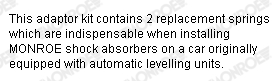 MONROE AK222 ADAPTOR KIT Schraubensatz, Federbein-Radlagergehäuse