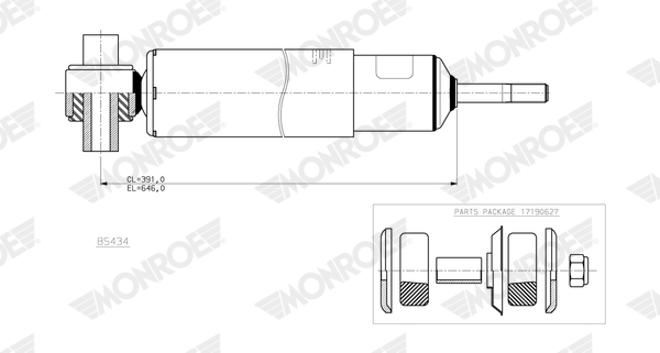 MONROE B5434 MONROE MAGNUM Axle Stoßdämpfer
