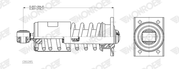MONROE CB0285 MONROE MAGNUM Cabin Dämpfer, Fahrerhauslagerung