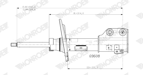 MONROE G9608 MONROE ORIGINAL (Gas Technology) Stoßdämpfer