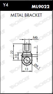 MONROE ML5596 MONROE MaxLift Gasfeder, Motorhaube