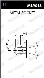 MONROE ML6325 MONROE MaxLift Gasfeder, Motorhaube