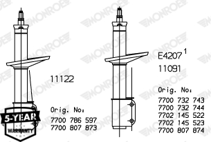 MONROE R11122 MONROE ORIGINAL Stoßdämpfer
