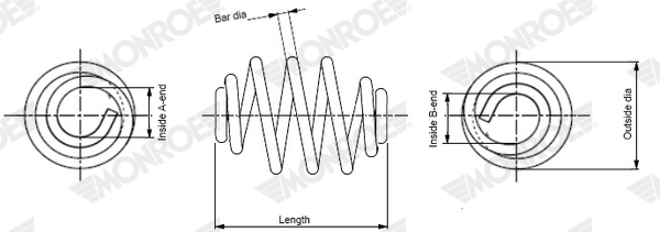 MONROE SN3624 MONROE SPRINGS Fahrwerksfeder