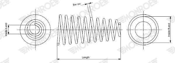 MONROE SP4084 MONROE SPRINGS Fahrwerksfeder