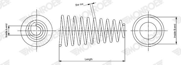 MONROE SP4587 MONROE SPRINGS Fahrwerksfeder