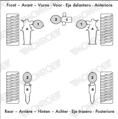 MONROE SPH007 Druckspeicher, Federung/Dämpfung