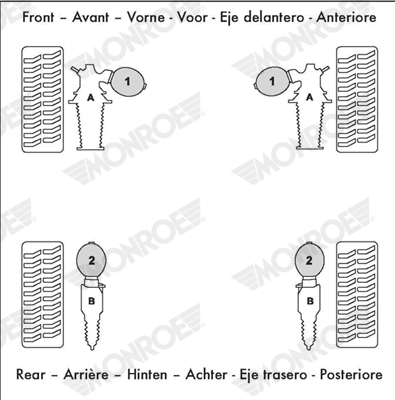 MONROE SPH085 Druckspeicher, Federung/Dämpfung