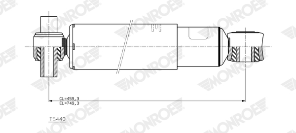 MONROE T5440 MONROE MAGNUM Axle Stoßdämpfer