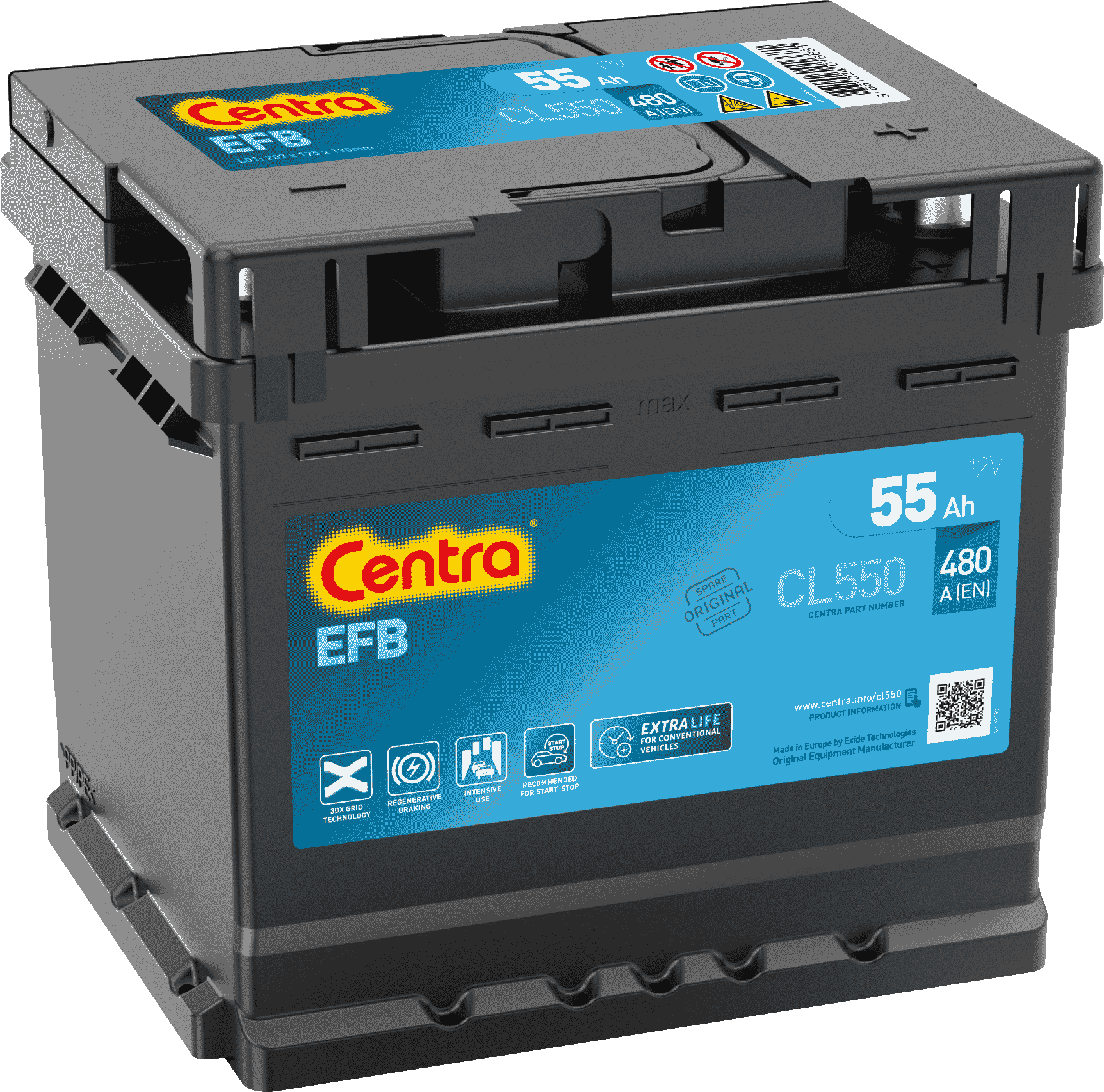 CENTRA CL550 CENTRA EFB Starter Battery