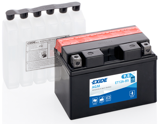 CENTRA ET12A-BS EXIDE Equipment AGM Starter Battery