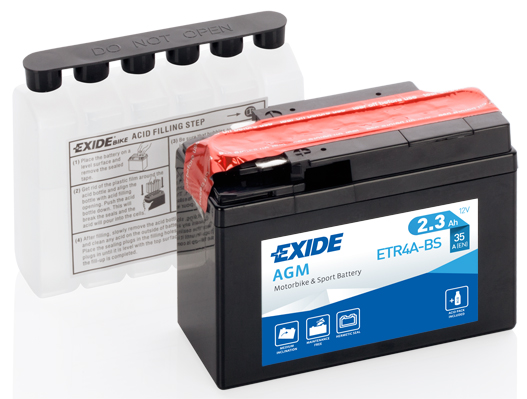 CENTRA ETR4A-BS EXIDE Equipment AGM Starter Battery