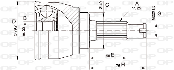 OPEN PARTS CVJ5148.10 Σετ...