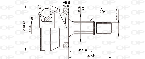 OPEN PARTS CVJ5167.10 Σετ...