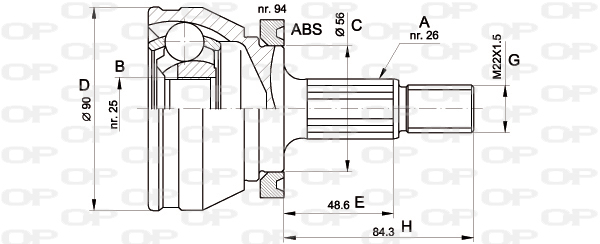 OPEN PARTS CVJ5170.10 Σετ...