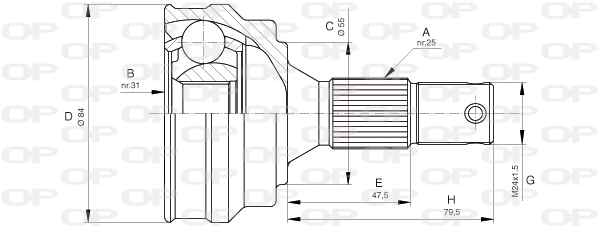 OPEN PARTS CVJ5253.10 Σετ...