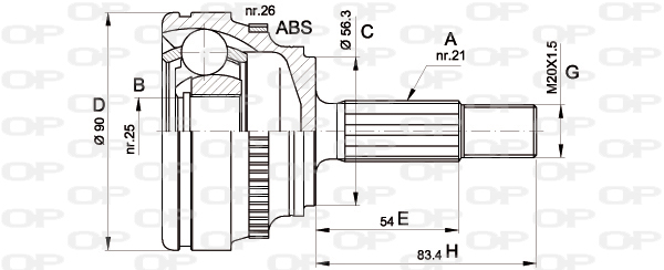 OPEN PARTS CVJ5279.10 Σετ...