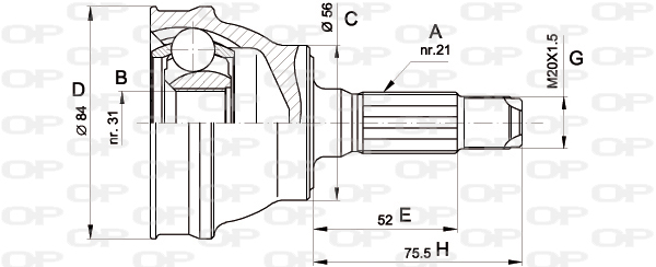 OPEN PARTS CVJ5280.10 Σετ...