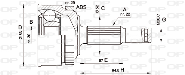 OPEN PARTS CVJ5303.10 Σετ...