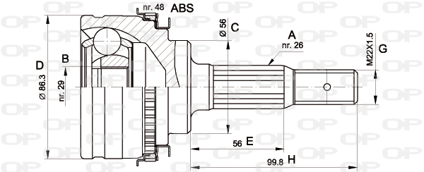 OPEN PARTS CVJ5342.10 Σετ...