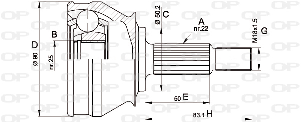 OPEN PARTS CVJ5356.10 Σετ...