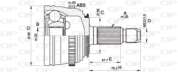 OPEN PARTS CVJ5386.10 Σετ...
