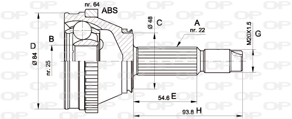 OPEN PARTS CVJ5456.10 Σετ...