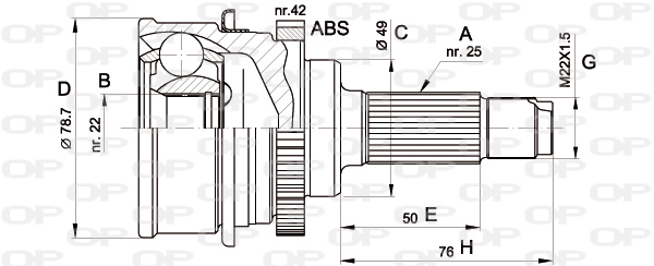 OPEN PARTS CVJ5480.10 Σετ...