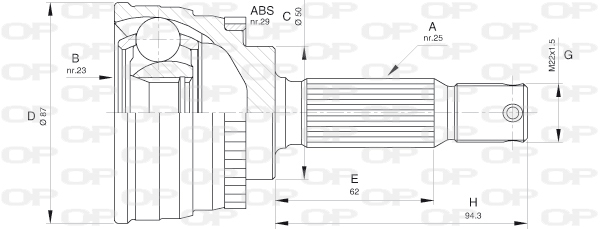 OPEN PARTS CVJ5485.10 Σετ...
