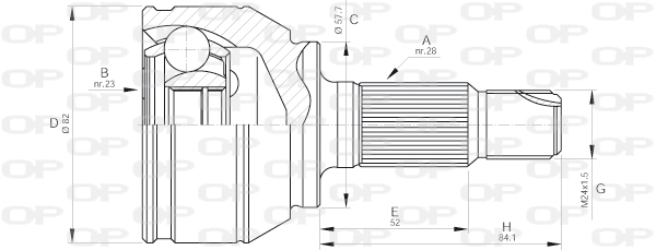 OPEN PARTS CVJ5518.10 Σετ...