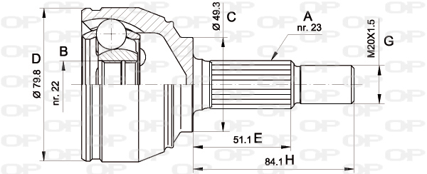 OPEN PARTS CVJ5521.10 Σετ...