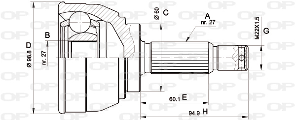 OPEN PARTS CVJ5561.10 Σετ...