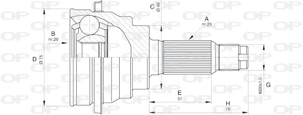 OPEN PARTS CVJ5585.10 Σετ...