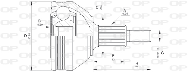 OPEN PARTS CVJ5609.10 Σετ...