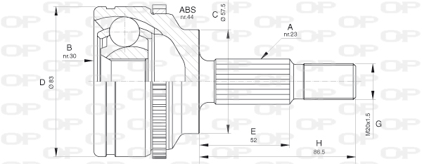 OPEN PARTS CVJ5619.10 Σετ...