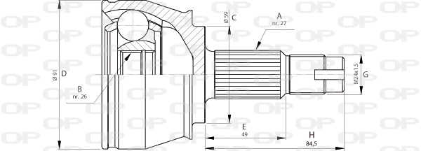 OPEN PARTS CVJ5712.10 Σετ...
