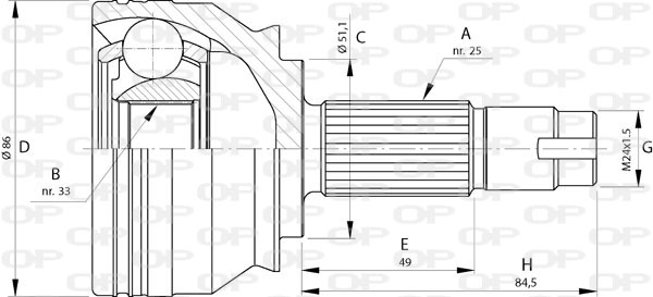 OPEN PARTS CVJ5721.10 Σετ...